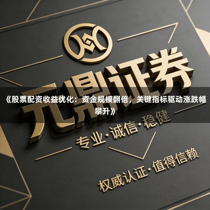 《股票配资收益优化：资金规模翻倍，关键指标驱动涨跌幅攀升》