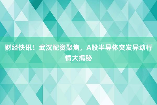 财经快讯！武汉配资聚焦，A股半导体突发异动行情大揭秘