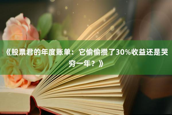 《股票君的年度账单:它偷偷攒了30%收益还是哭穷一年?》