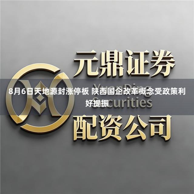 8月6日天地源封涨停板 陕西国企改革概念受政策利好提振