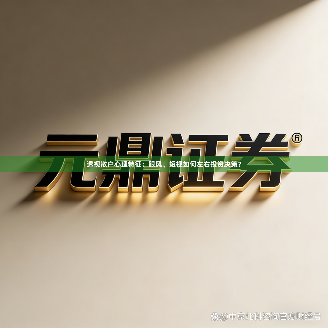 透视散户心理特征：跟风、短视如何左右投资决策？