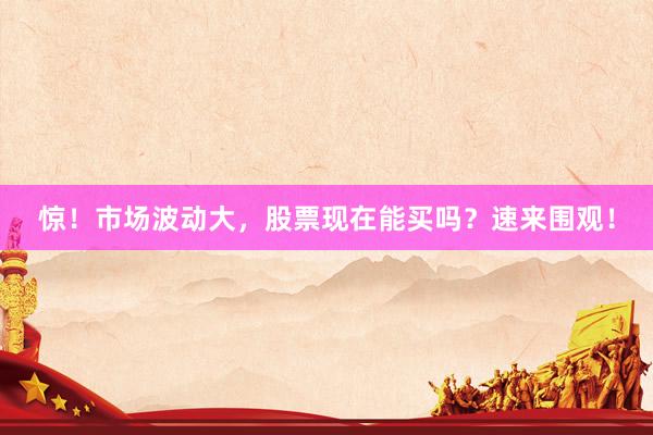 惊！市场波动大，股票现在能买吗？速来围观！