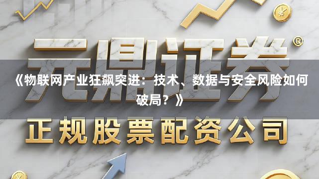 《物联网产业狂飙突进：技术、数据与安全风险如何破局？》